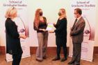 Samantha Twietmeyer with Barbara Crow, Dean, Faculty of Arts and Science, Sandra Den Otter, Vice-Provost (International), and Fahim Quadir, Vice Provost and Dean, School of Graduate Studies (SGS) 