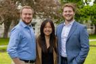 AMS executive: Vice-President (University Affairs) Callum Robertson; Vice-President (Operations) Tina Hu; President Eric Sikich