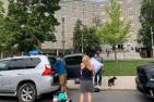 Photograph of student moving into Victoria Hall