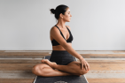 Woman doing a yoga stretch