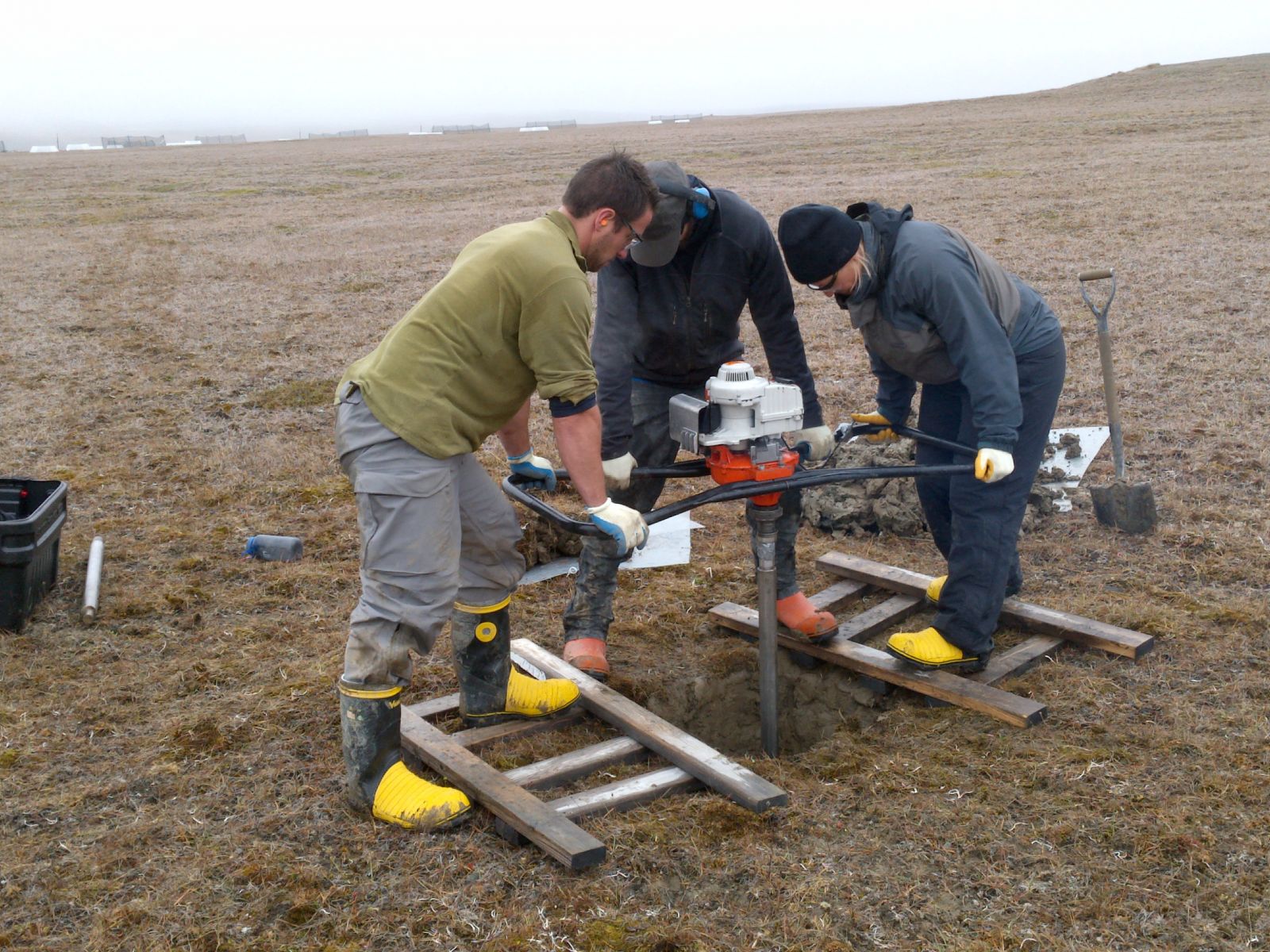 Permafrost coring Cape Bounty