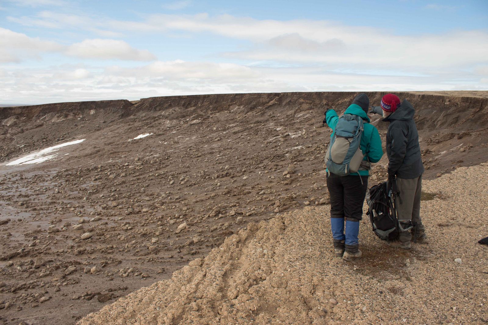 Permafrost research Banks Island