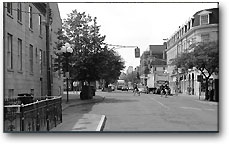 Archived black and white image of Kingston street downtown