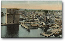 Archive color image of Kingston harbor at sunrise