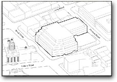 Planning map of several buildings