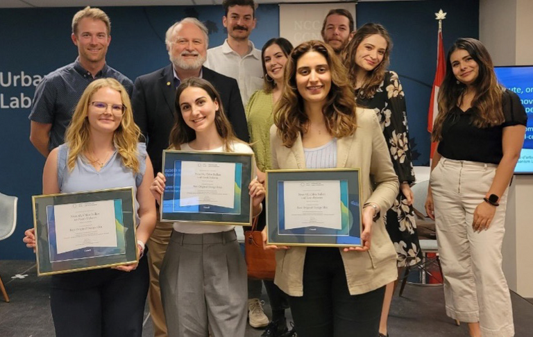 Students with awards.