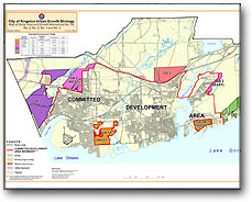Planning map of Kingston and area