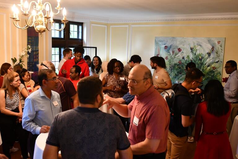 People gathering at the University Club