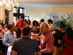 People gathering at the University Club