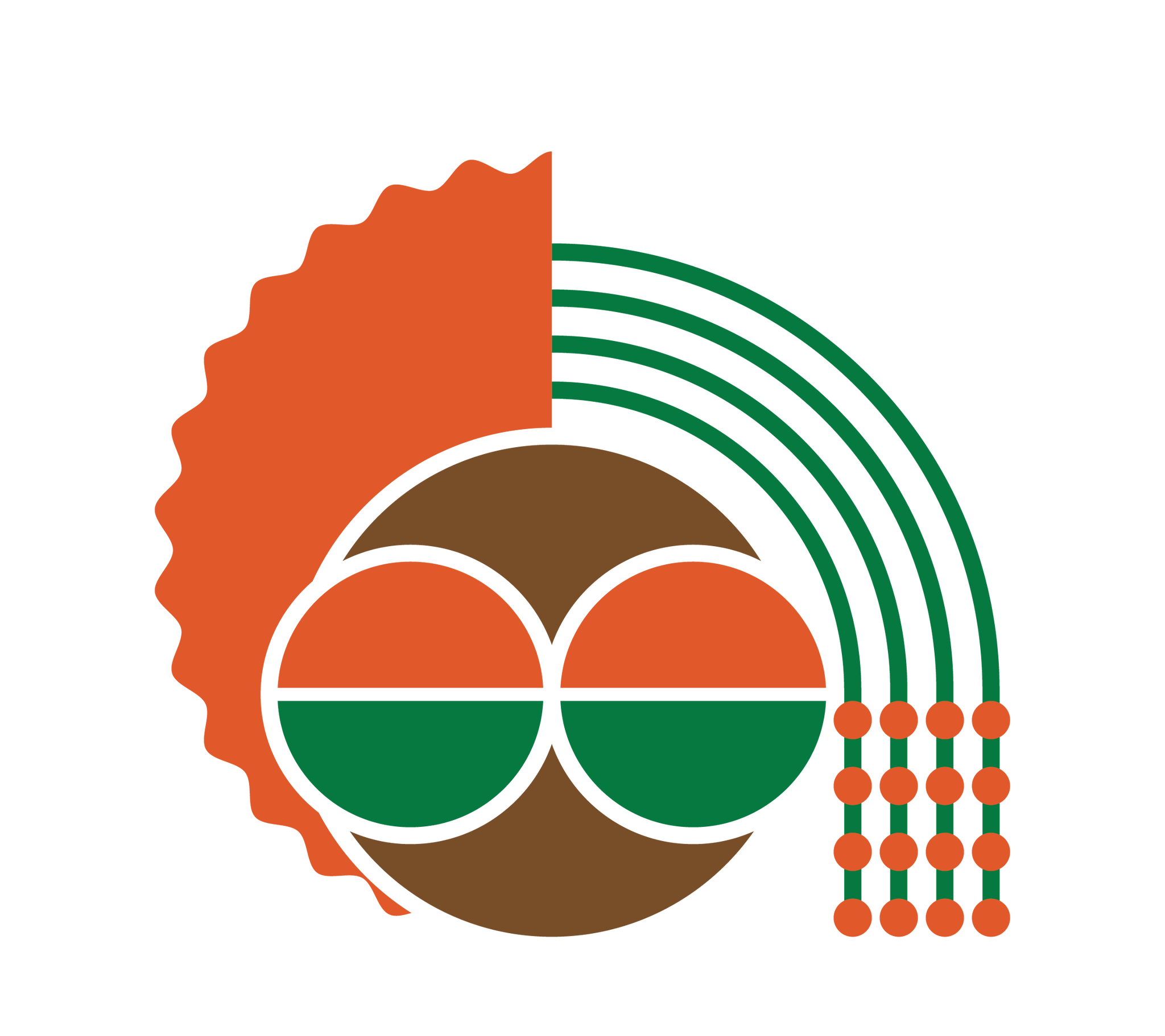 black studies orange, brown, and green