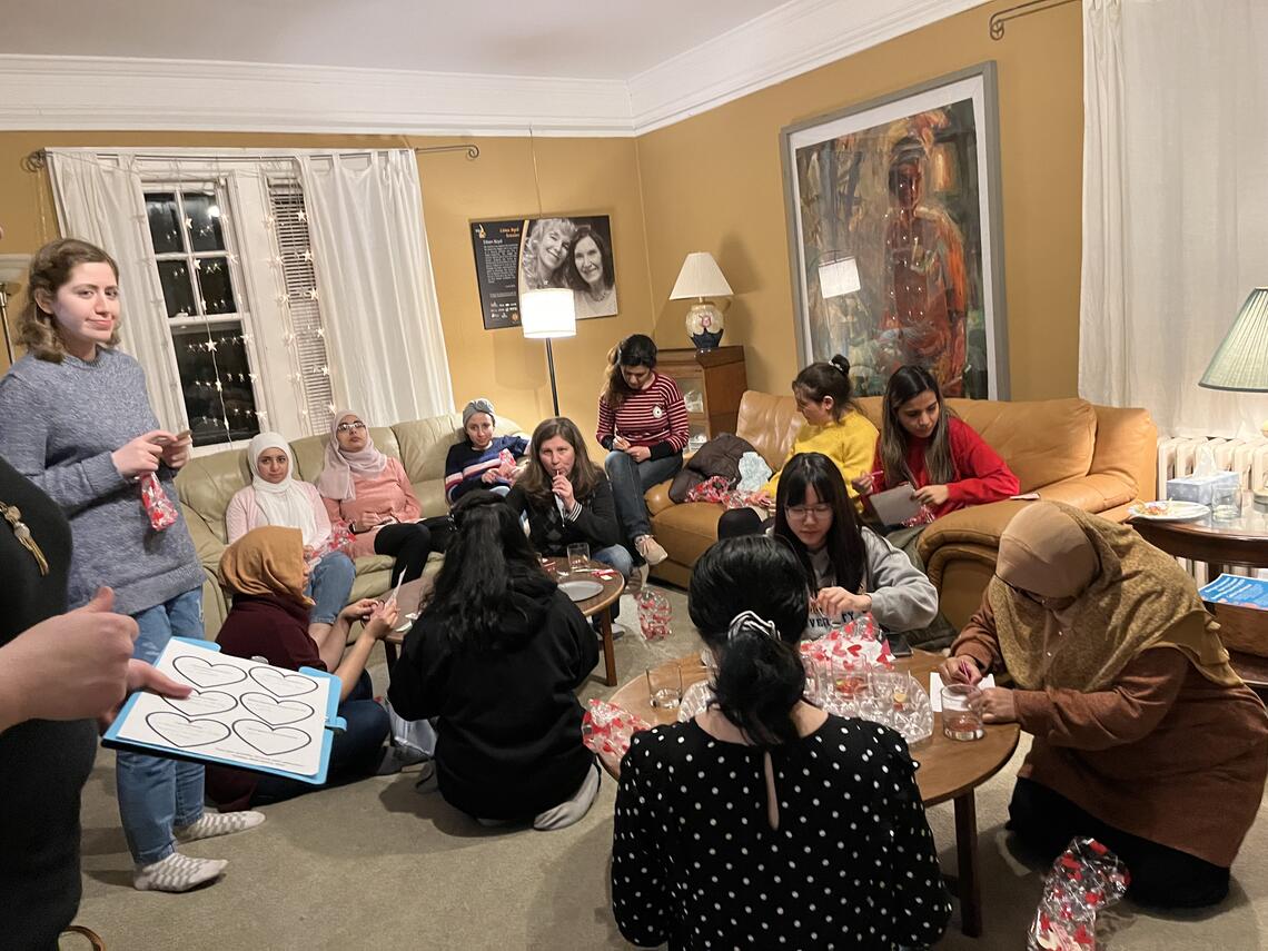 People gathered in room