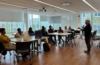 Students attending a workshop at Queen's University