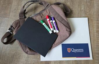 School supplies and a backpack.