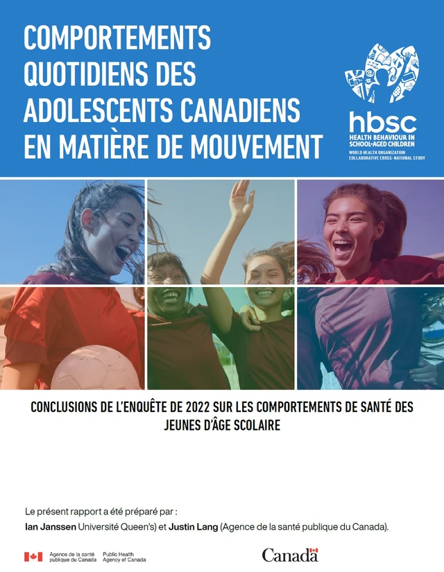 Comportements quotidiens des adolescents Canadiens en matière de mouvement