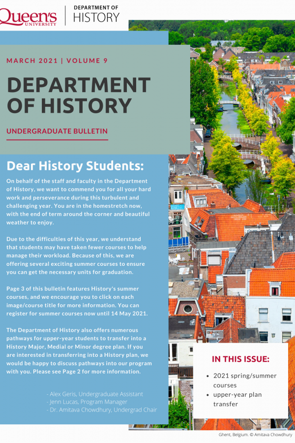 Image of the first page of the Undergraduate Bulletin