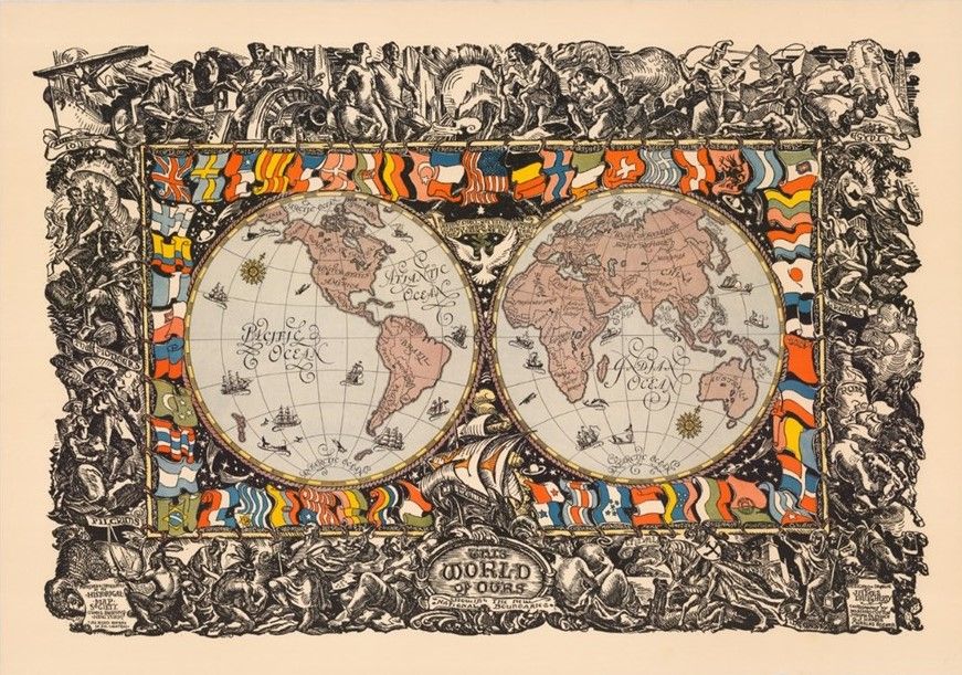 Image of a world map for the course Global, World, and Transnational History