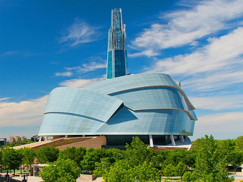 Photograph of the Canadian Museum for Human Rights in Winnipeg, Manitoba