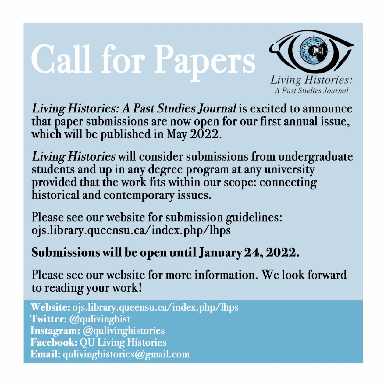 Poster for Call for Papers