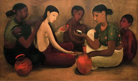 Amrita Sher-Gil, Bride’s Toilet, 1937, oil on canvas, 88.8 cm x 146 cm, National Gallery of Modern Art, New Delhi.