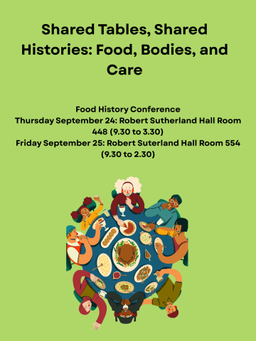 Poster for "Shared Tables, Shared Histories"