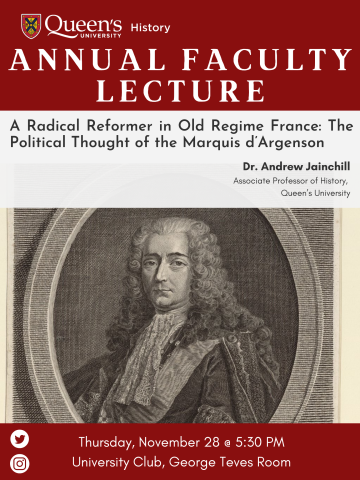 A Radical Reformer in Old Regime France: The Political Thought of the Marquis d'Argenson