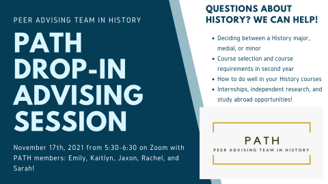 Image of the PATH drop-in advising session poster 