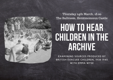 How to hear children in the archive poster.