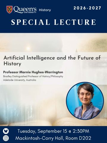 Poster for Marnie Hughes-Warrington's Lecture