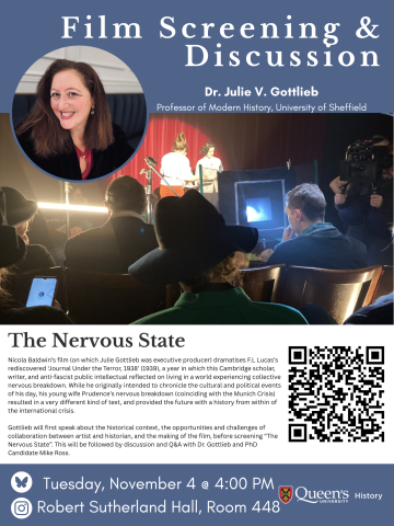 Poster for Film Screening & Discussion with Julie Gottlieb