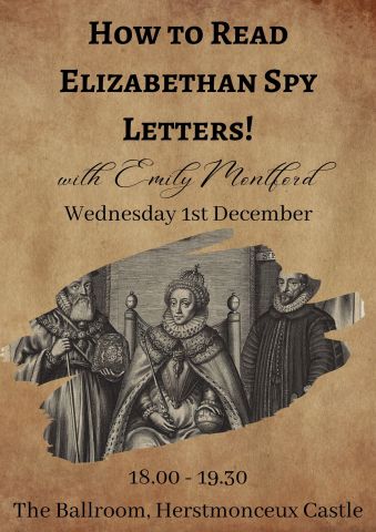 Image of the event title featuring an image of Queen's Elizabeth in the centre of the poster