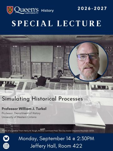 Poster for William Turkel's Lecture "Simulating Historical Processes"
