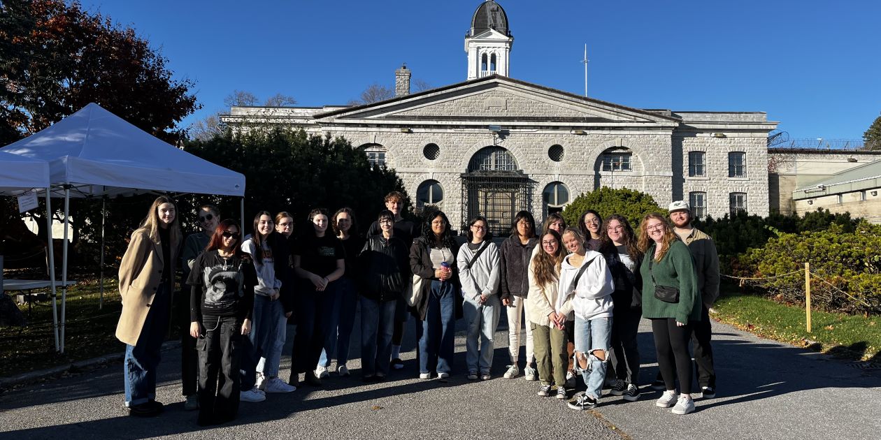 History Students on a tour of Kingston Penitentiary organized by the History DSC in fall 2023.