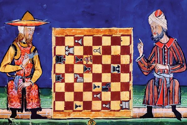 An image of two men playing a game of chess.