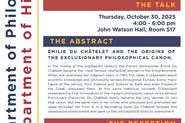 Poster for Andrew Janiak Talk