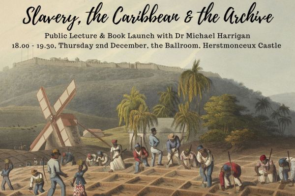 Image of a slaves working in the Caribbean with a windmill in the background