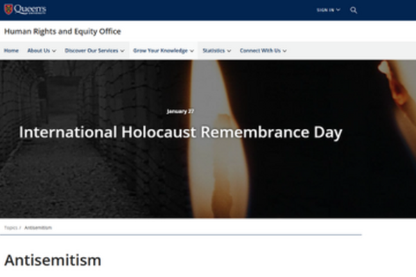 Antisemitism Website Screenshot