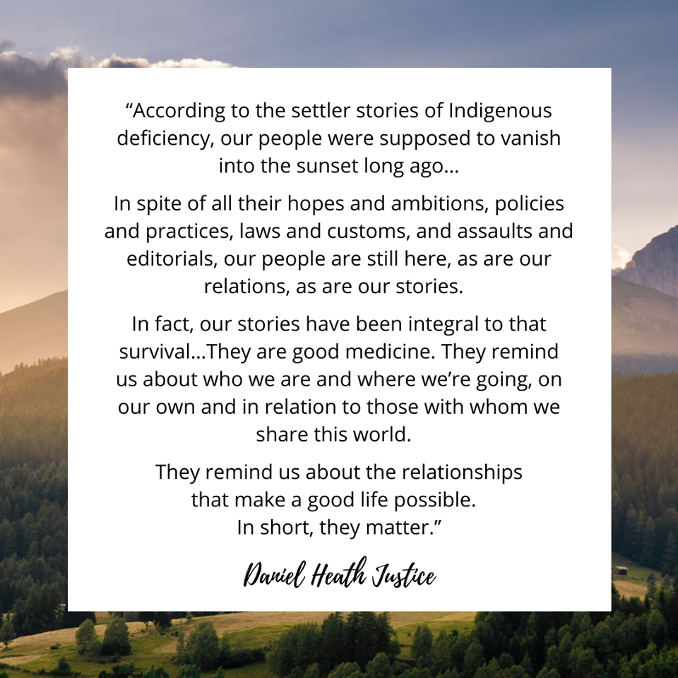 Quote from Daniel Heath Justice.