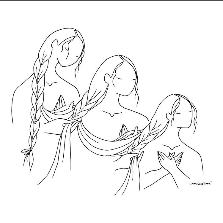 Sketch of three women.