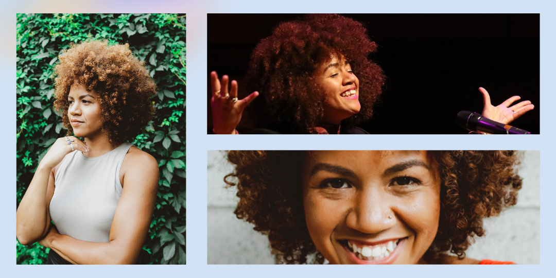 Three photographic profile pictures of Britta B.