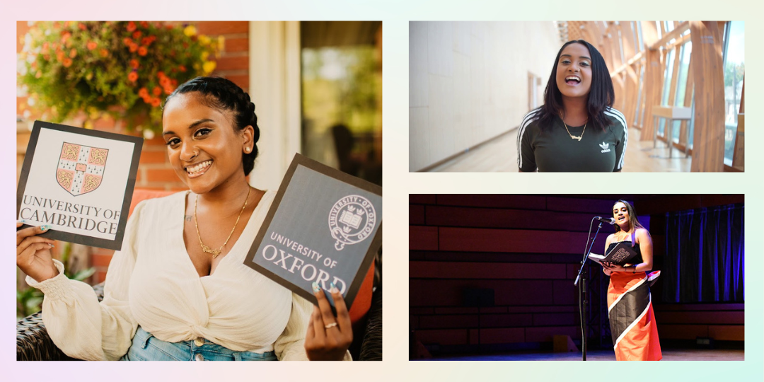 Three images of Nirosha Balakumar.