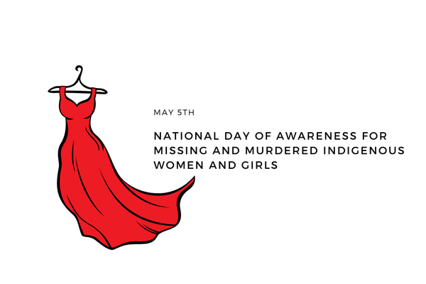 Red dress graphic with text