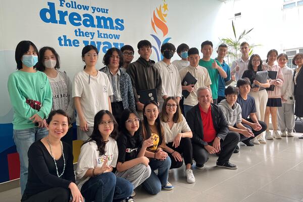 DDQIC team with students at a school inn Vietnam