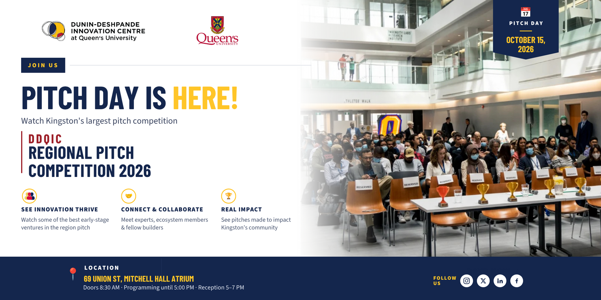 Announcement for the 2026 DDQIC Regional Pitch Competition.