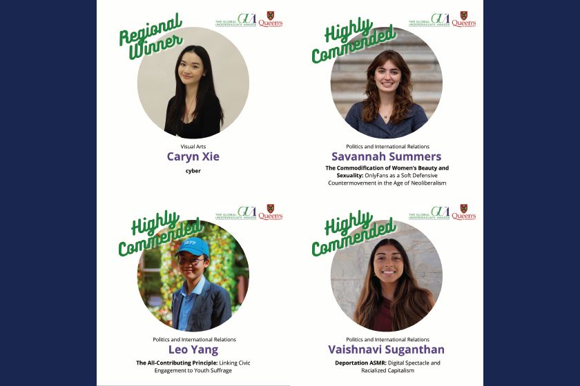 Global Undergraduate Awards 2025: Caryn Xie, Savannah Summers, Vaishnavi Suganthan, and Leo Yang