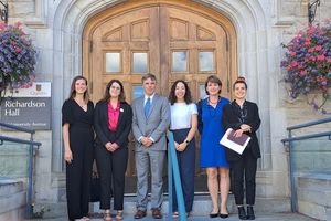 Photo of Visitors of French Embassy and Queen's University Staff outside Richardson Hall