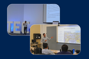 Dr. Carlos Escobedo delivering two lectures on Fluid Transport