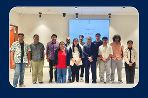 High Commissioner Mr. Kumar with 11 Queen's Students