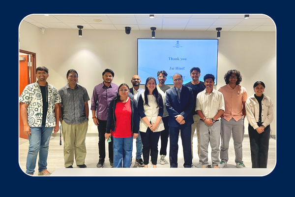 High Commissioner Mr. Kumar with 11 Queen's Students