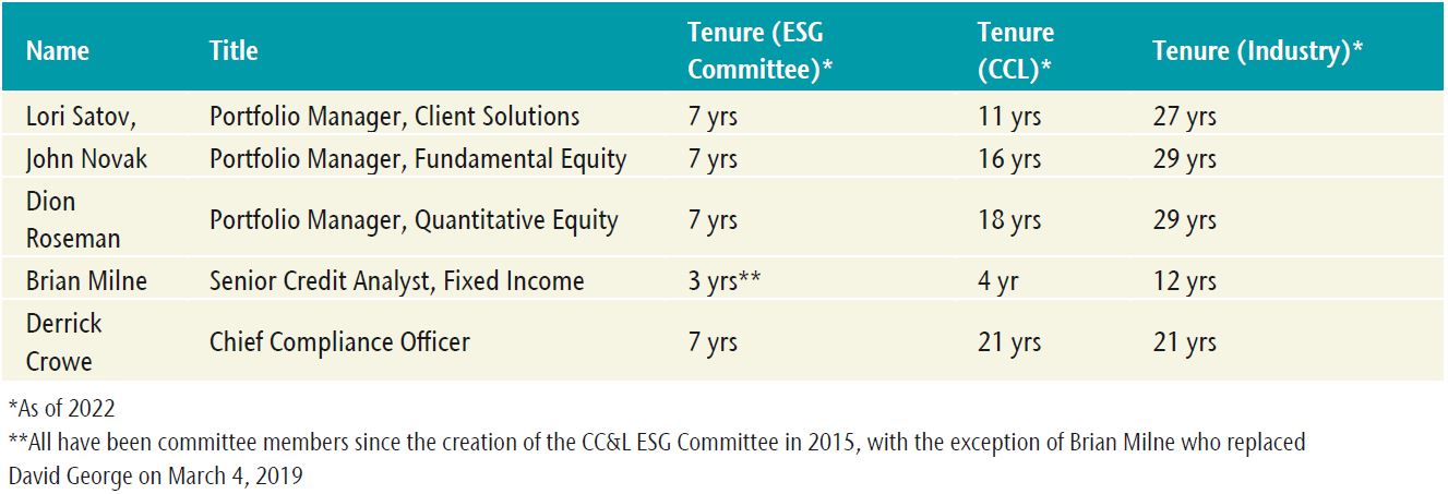 ESG Committee Composition