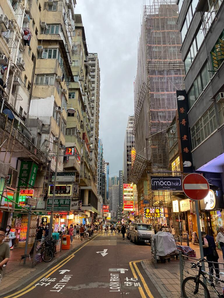 A busy Hong Kong street